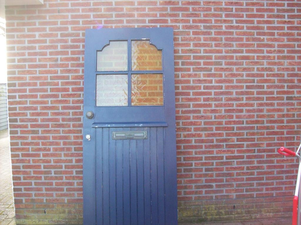 buiten deur met glas, Gebruikt, 80 tot 100 cm, Ophalen of Verzenden, Buitendeur