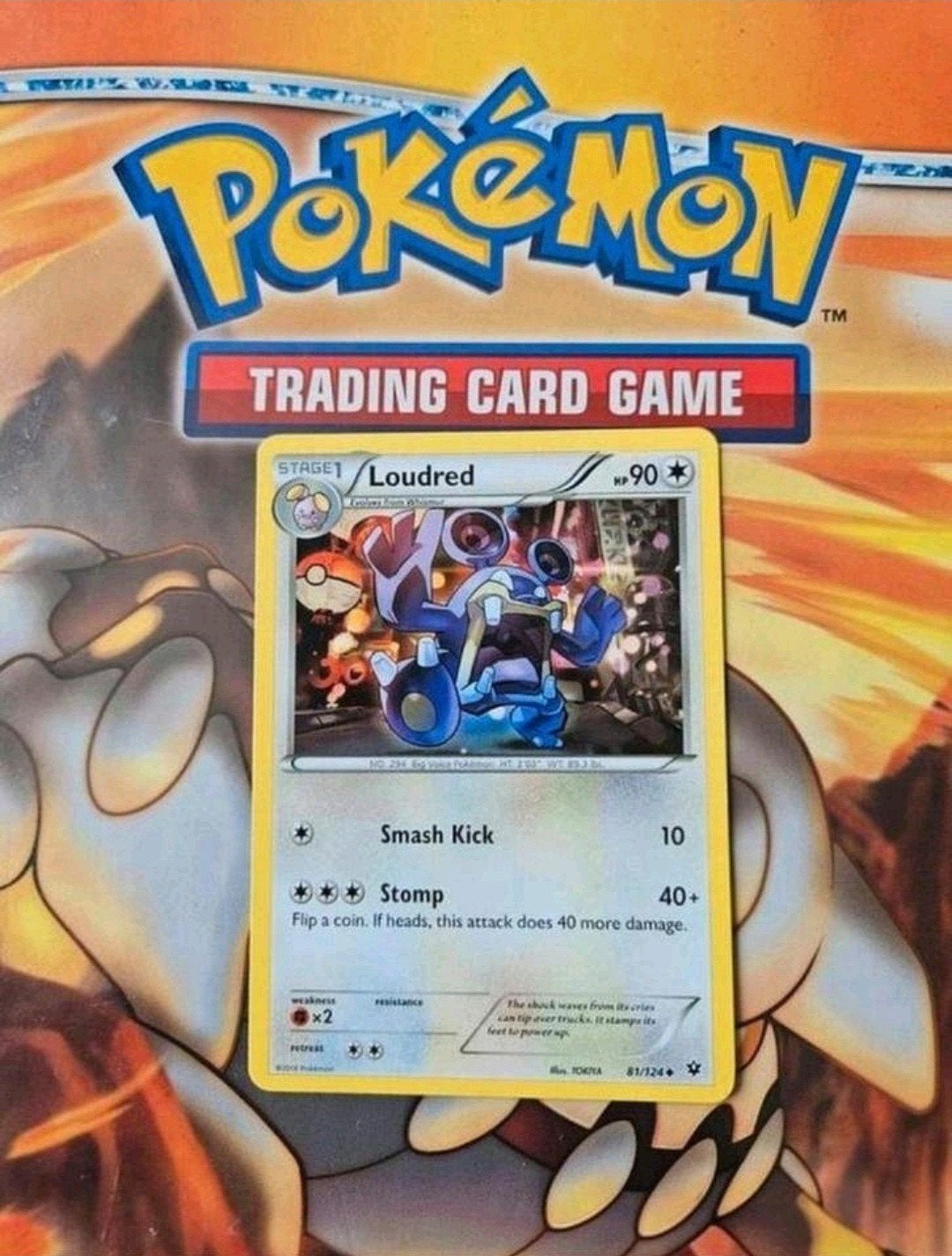 Loudred 81/124 XY Fates Collide pokemon kaart nm, Ophalen of Verzenden, Zo goed als nieuw, Losse kaart