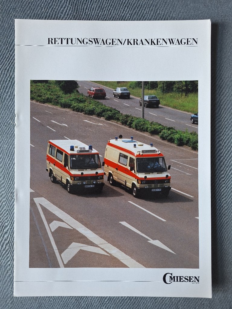 Brochure AMBULANCE C.Miesen - Duits, Verzenden, Zo goed als nieuw, Mercedes