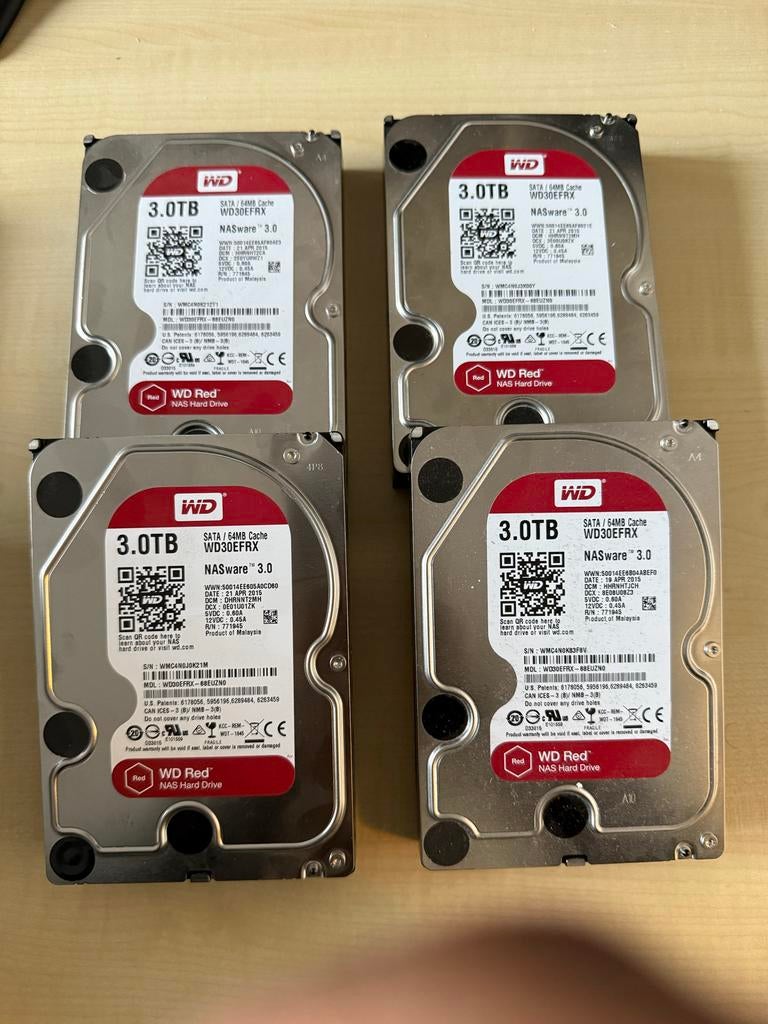WD Red 3.0TB SATA Harde Schijf - WD30EFRX, Intern, Ophalen of Verzenden, Zo goed als nieuw, Desktop