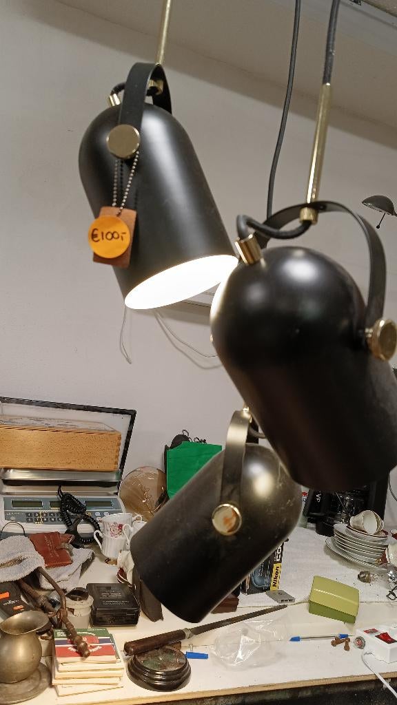 COCO maison Ruby hanglamp 3 spots zwart goud, Ophalen of Verzenden, Zo goed als nieuw, Metaal, Modern