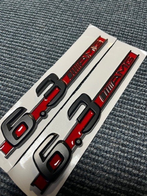 6.3amg embleem 6.3 amg logo w204 w211 w212 w220 w221 c-klass, Auto diversen, Ophalen of Verzenden
