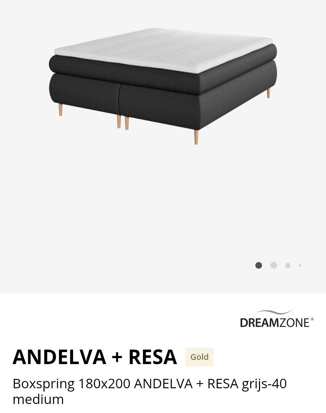 Andelva matras 180x200 6 maanden oud., Ophalen, Zo goed als nieuw, Tweepersoons, 180 cm