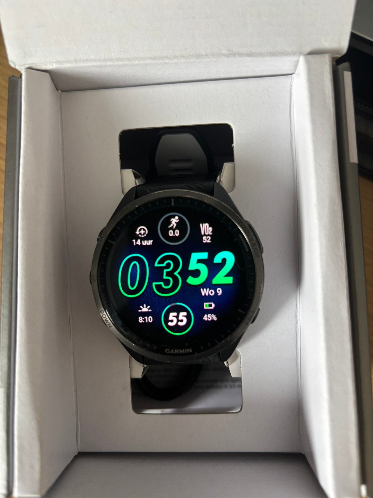 Nieuwstaat! Garmin ForeRunner 965 AMOLED 47mm Premium GPS, Zwart, Nieuw, Ophalen of Verzenden, Waterdicht