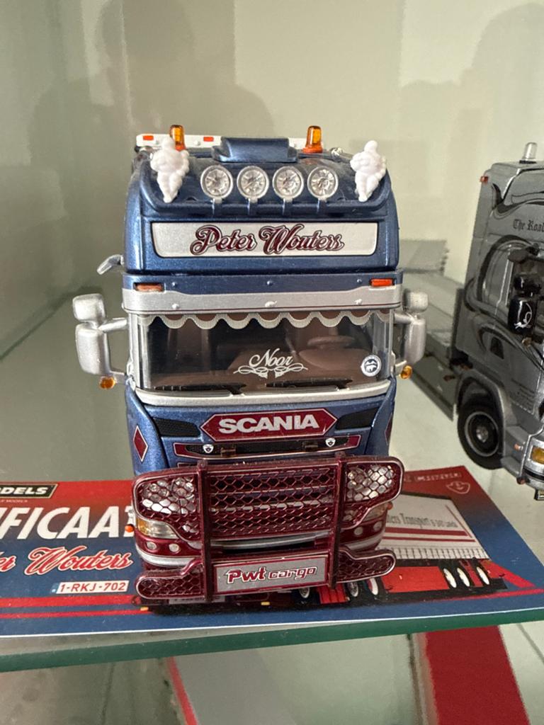 WSI Models Scania Peter Wouters Transport vrachtwagen, Overige merken, 1:32 tot 1:50, Ophalen of Verzenden, Zo goed als nieuw