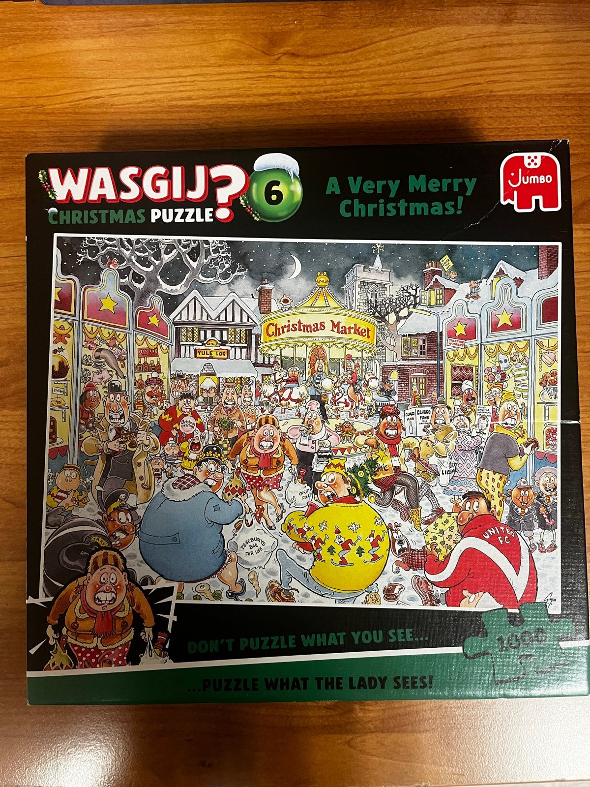Wasgij? Christmas Puzzle 6: A Very Merry Christmas! 1000 stu, Hobby en Vrije tijd, Ophalen of Verzenden, 500 t/m 1500 stukjes