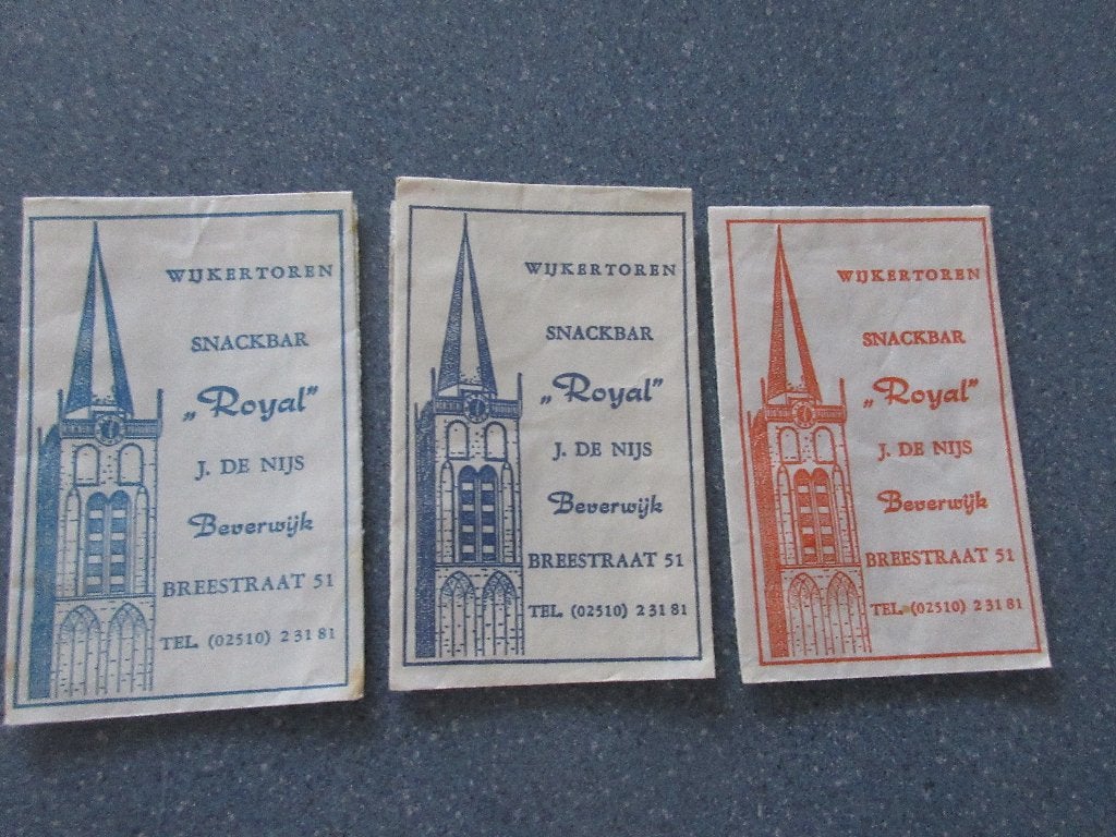 3 x Beverwijk, snackbar Royal, Verzenden, Nederland