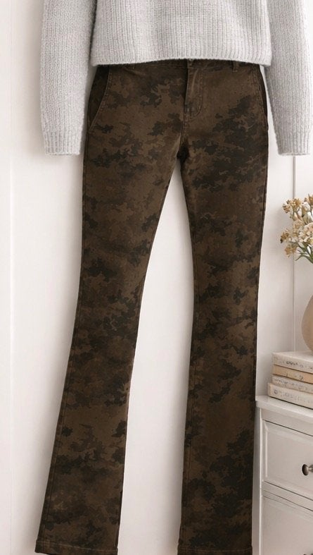 Zara groene camouflage print lage stoere chino nieuw S, Zara, Nieuw, Ophalen of Verzenden, Maat 36 (S)