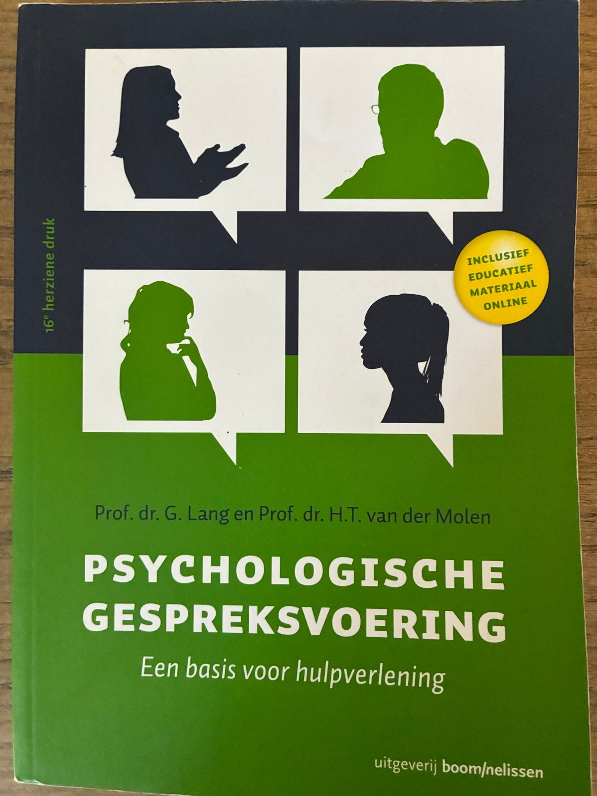 Psychologische Gespreksvoering - 16e herziene druk, Boeken, Ophalen of Verzenden, Alpha, Zo goed als nieuw, LBO
