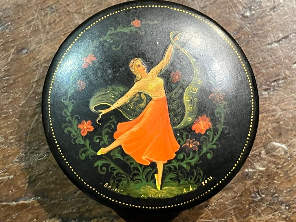 Topper! 3 handbeschilderde Russische Lakdoosjes izgs en mooi, Ophalen of Verzenden