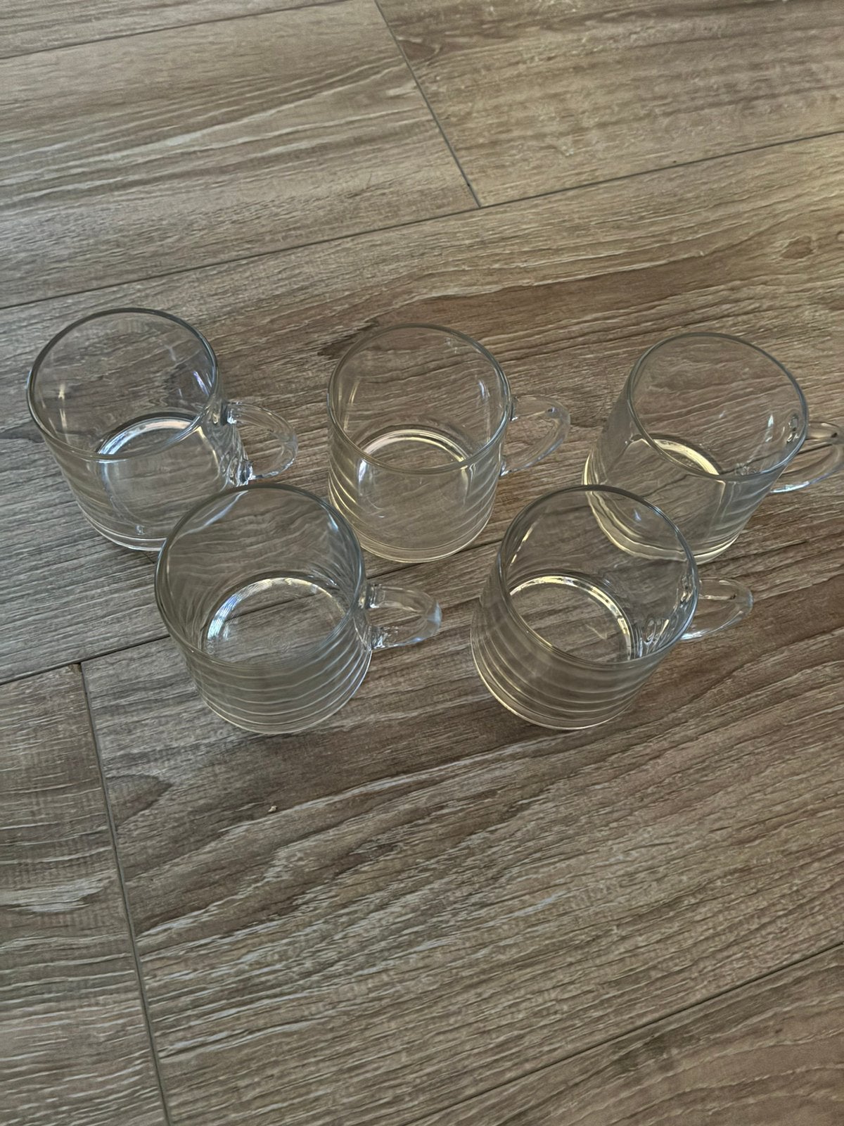 Thee glazen Douwe Egberts D.E., Huis en Inrichting, Keuken | Servies, Ophalen, Glas of Glazen, Gebruikt, Glas