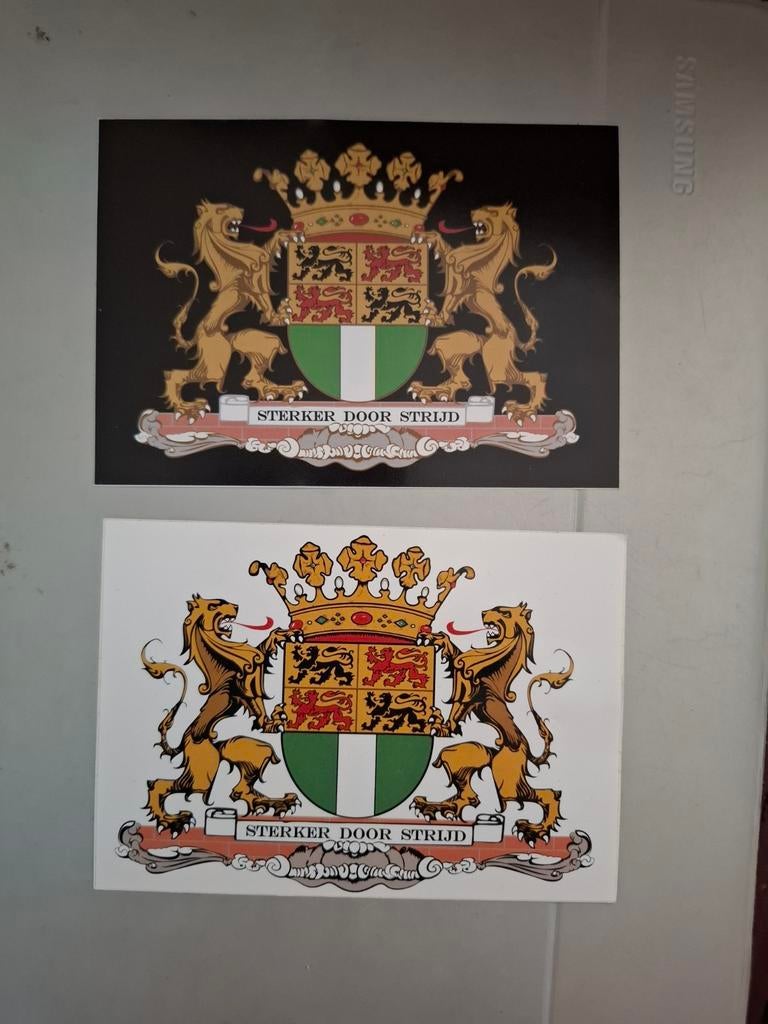 2 Stickers wapen van Rotterdam sterker door strijd, Verzamelen, Stickers, Ophalen of Verzenden, Nieuw, Sport