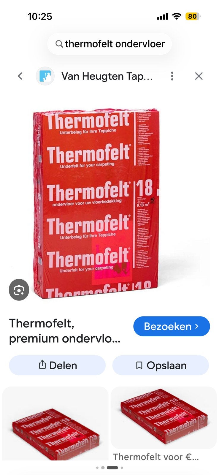 Thermofelt isolatiemateriaal bv voor houten vloerrn, Ophalen, Overige materialen, 4 tot 8 cm, Nieuw