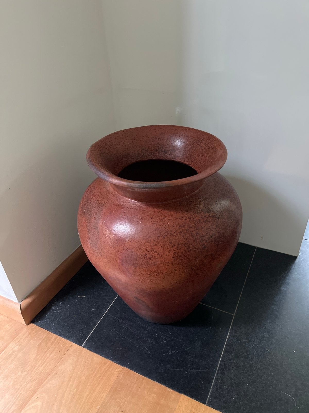 Grote decoratieve terracotta vaas, Ophalen of Verzenden