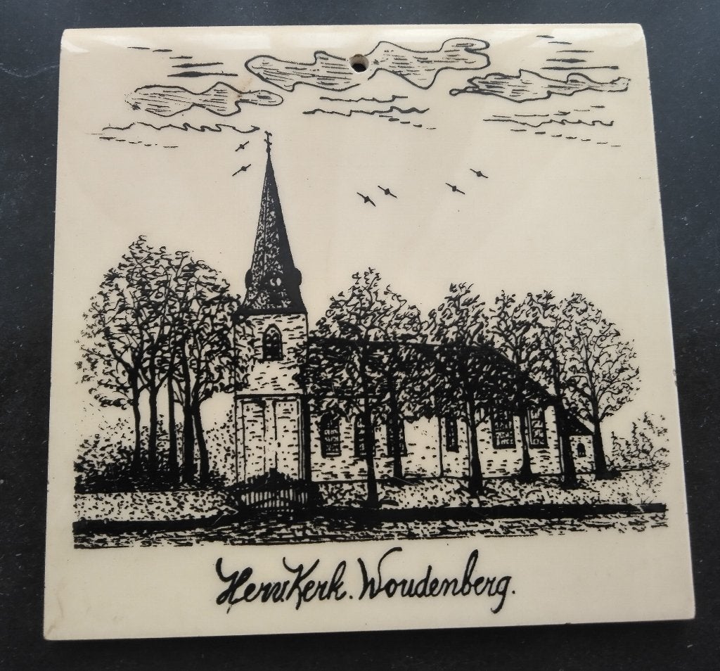 Wandtegeltje Hervormde Kerk Woudenberg, Verzamelen, Religie, Ophalen of Verzenden, Nieuw, Overige typen, Christendom | Protestants