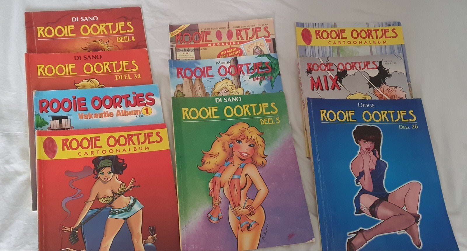 10x Rooie Oortjes stripboeken, Boeken, Meerdere stripboeken, Ophalen of Verzenden, Gelezen