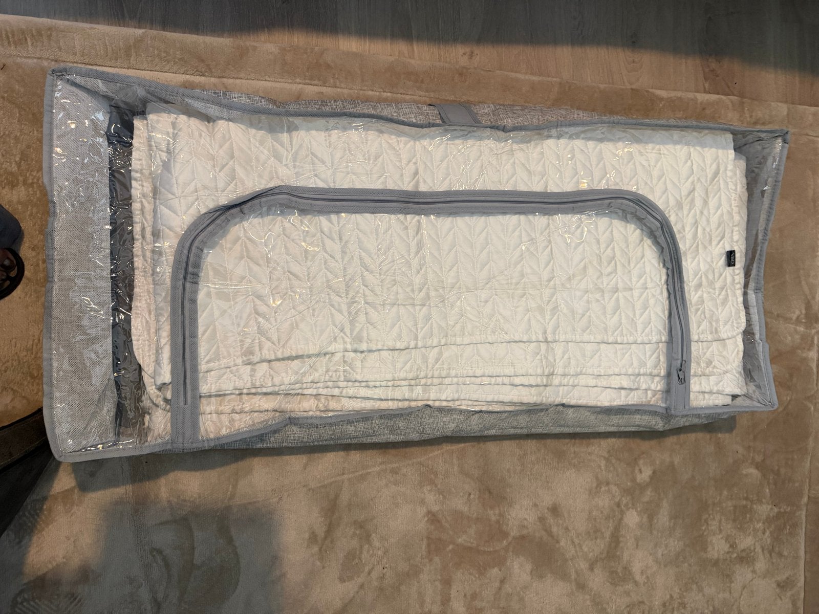Wit satijne beddensprei / zomerdekbed- 250 x 260 nieuw, Ophalen, Lits-jumeaux, Wit, Overige materialen