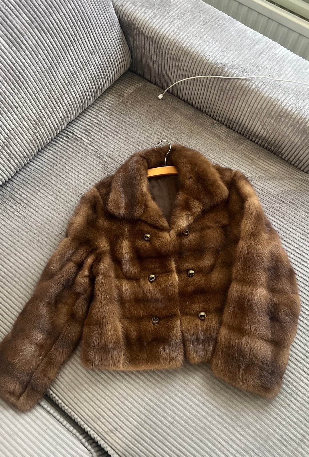 Vintage nertsbont / echte bontjas van Pelz Karl Frankfurt., Kleding | Dames, Jassen | Winter, Ophalen of Verzenden, Zo goed als nieuw