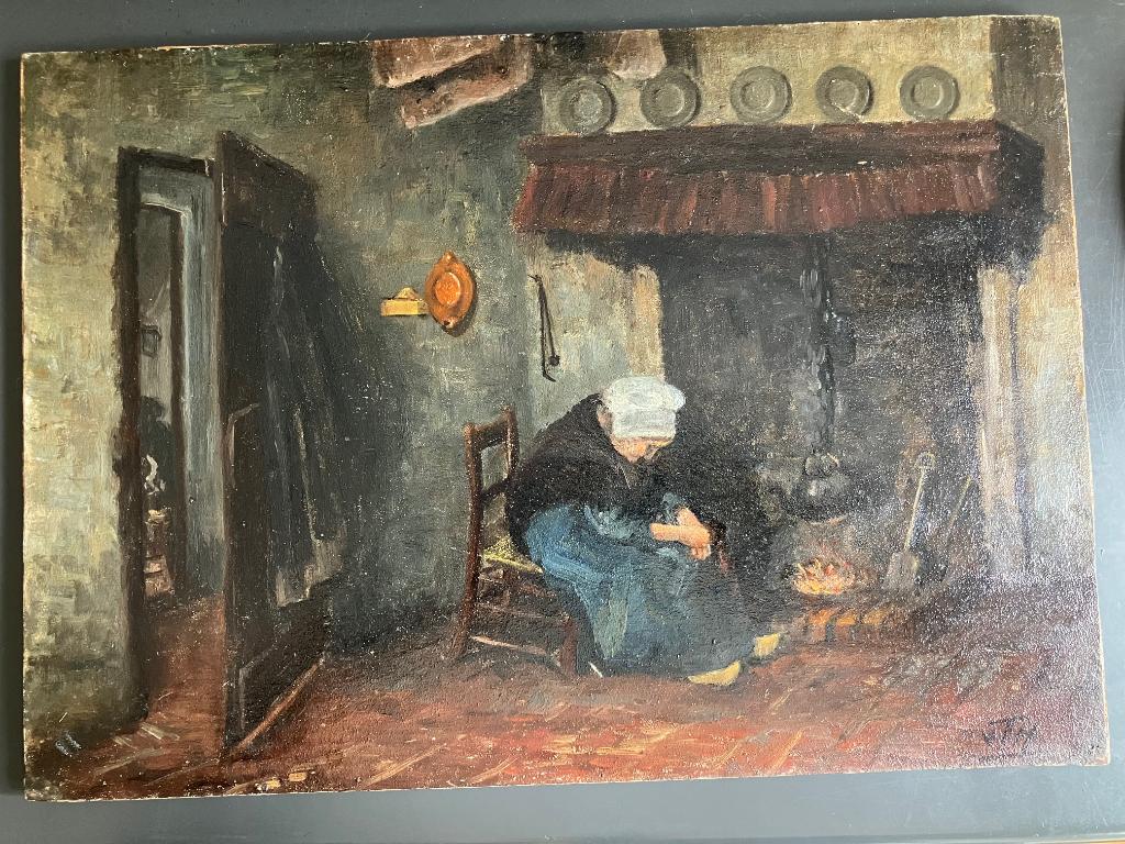 schilderij van C.C.J.van Trigt-Hoevenaar, Antiek en Kunst, Kunst | Schilderijen | Klassiek, Ophalen of Verzenden