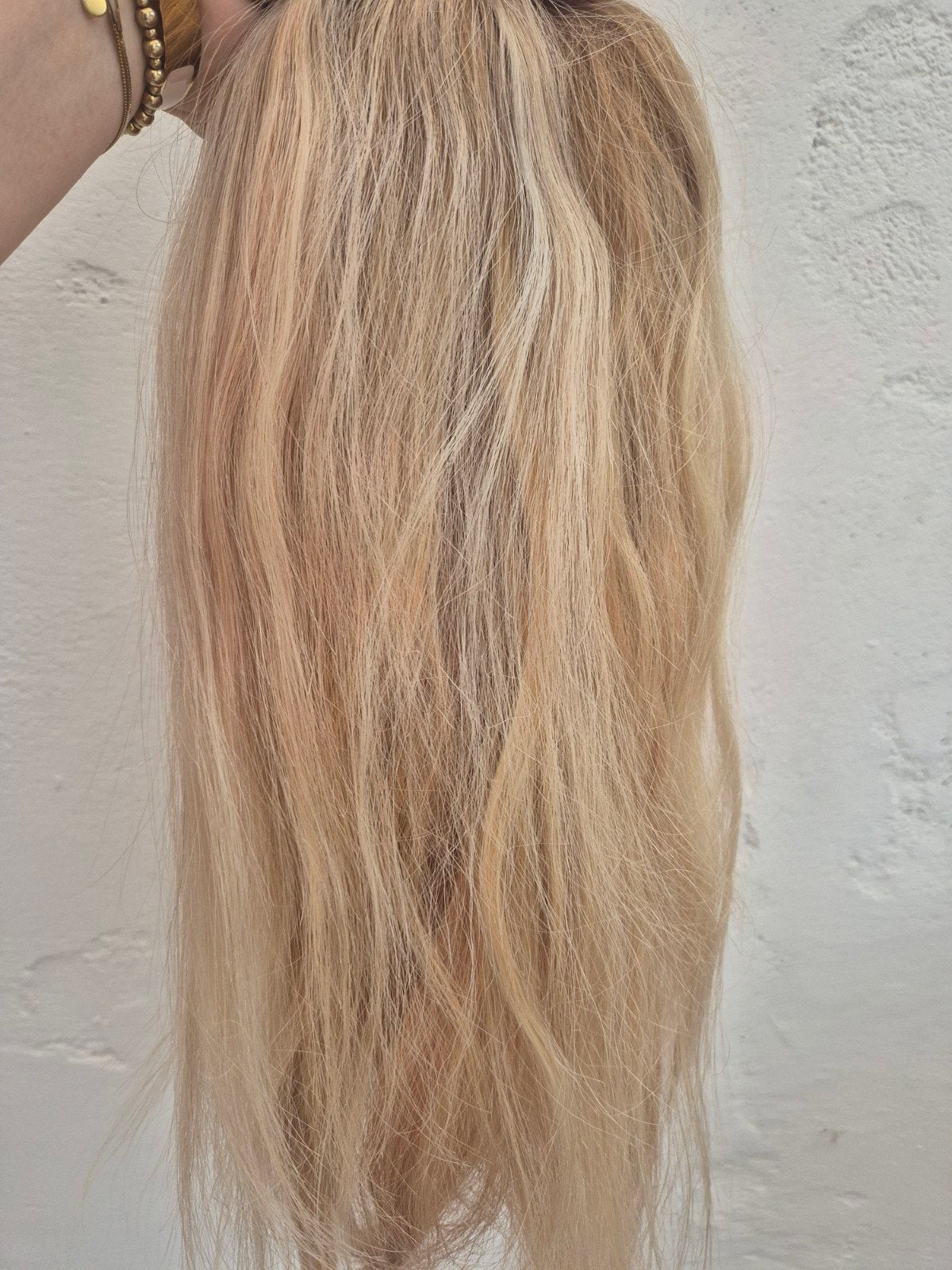 Humanohair hairweave weft - 150 gram, Sieraden, Tassen en Uiterlijk, Ophalen of Verzenden, Gebruikt, Pruik of Haarverlenging