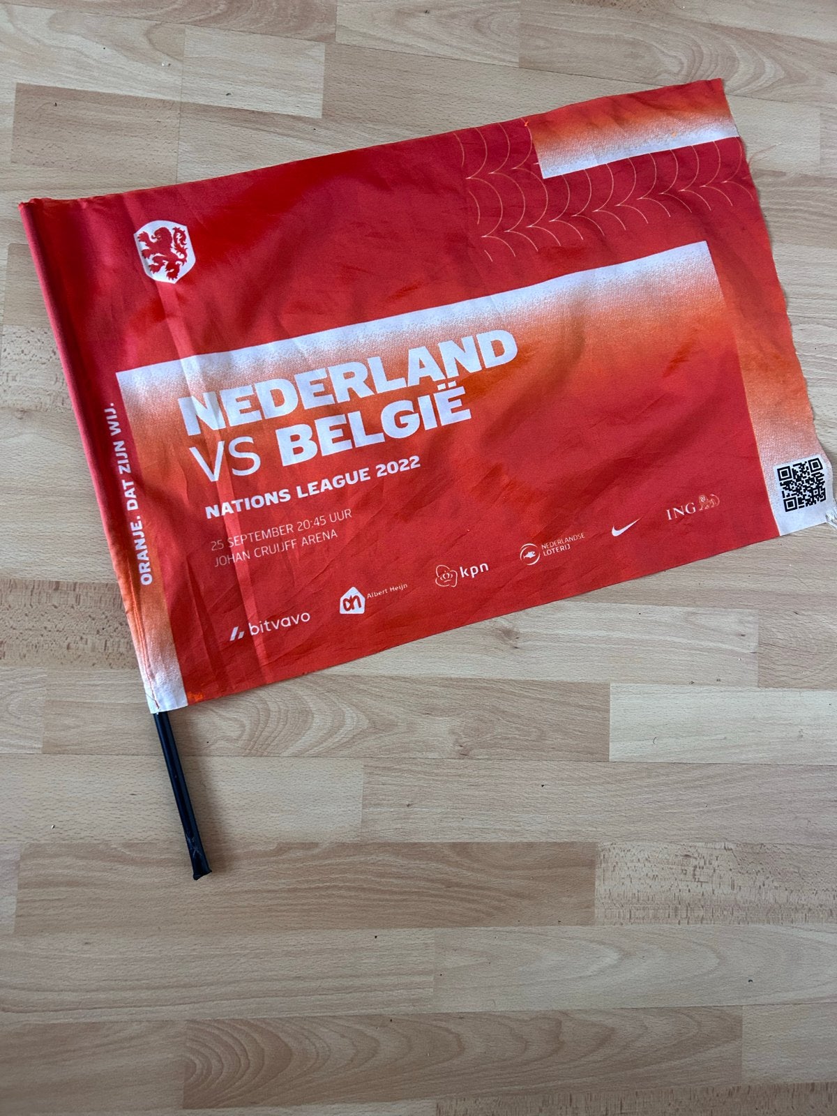 Vlag vlaggetje Nederland voetbal, Ophalen of Verzenden