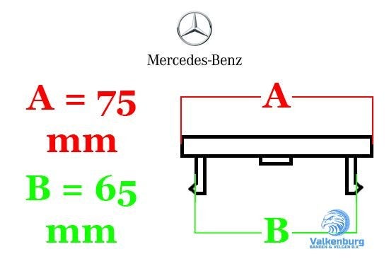 ORIGINELE Mercedes Benz naafkap naafdop zwart chroom NIEUW M, Gebruikt, -, -, Ophalen of Verzenden