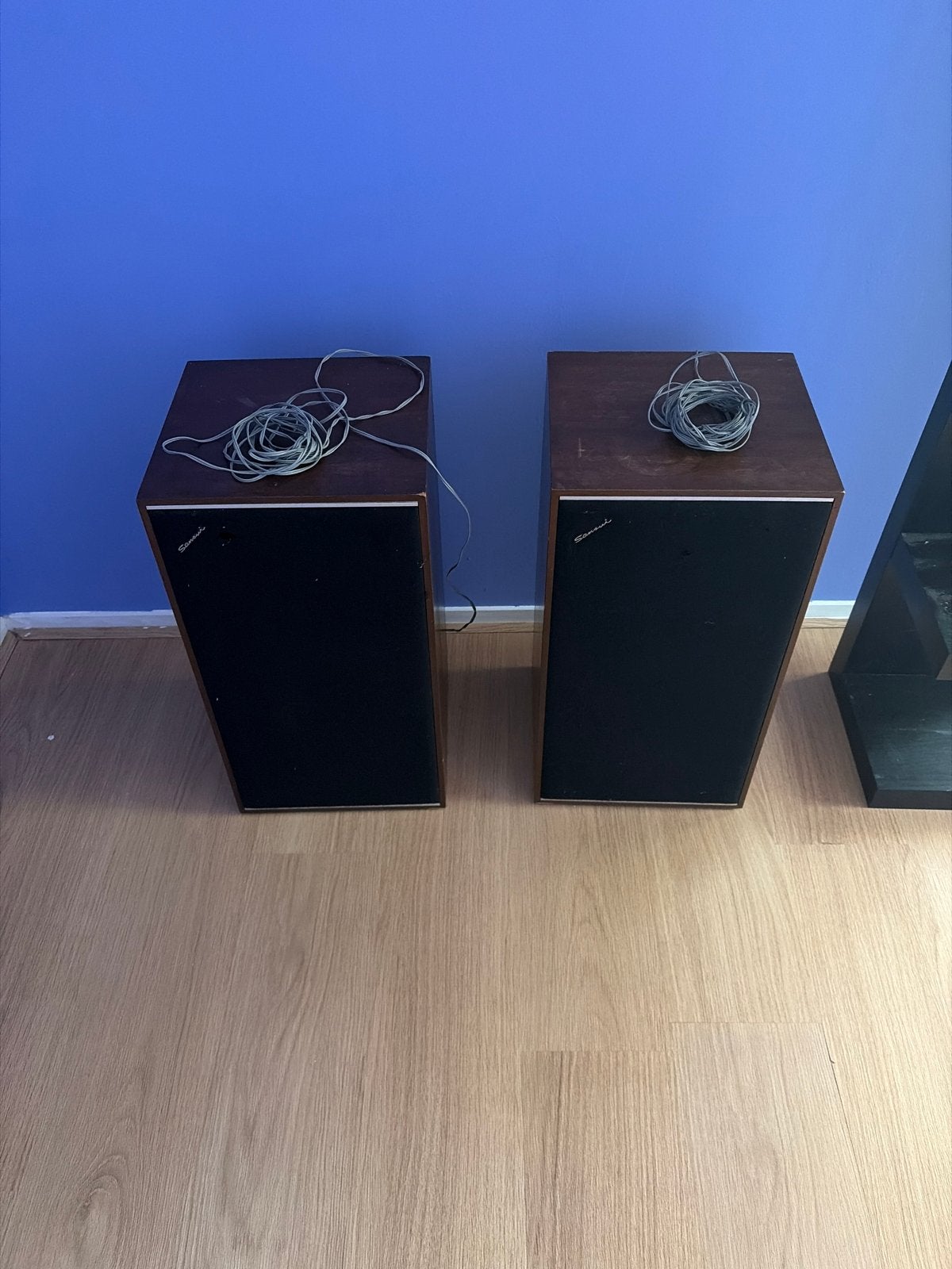 Sansui Stereo Speakers - Vintage Houten Luidsprekers, Audio, Tv en Foto, Stereo speakers, Gebruikt, Inclusief kabels, Minder dan 60 watt
