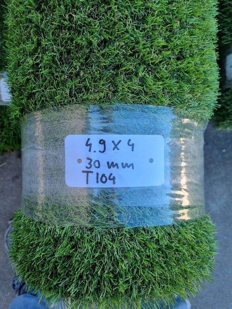 Kunstgras coupon 4.9 x 4 meter T104 30 mm, Ophalen, Nieuw, 10 tot 20 m², Kunstgras