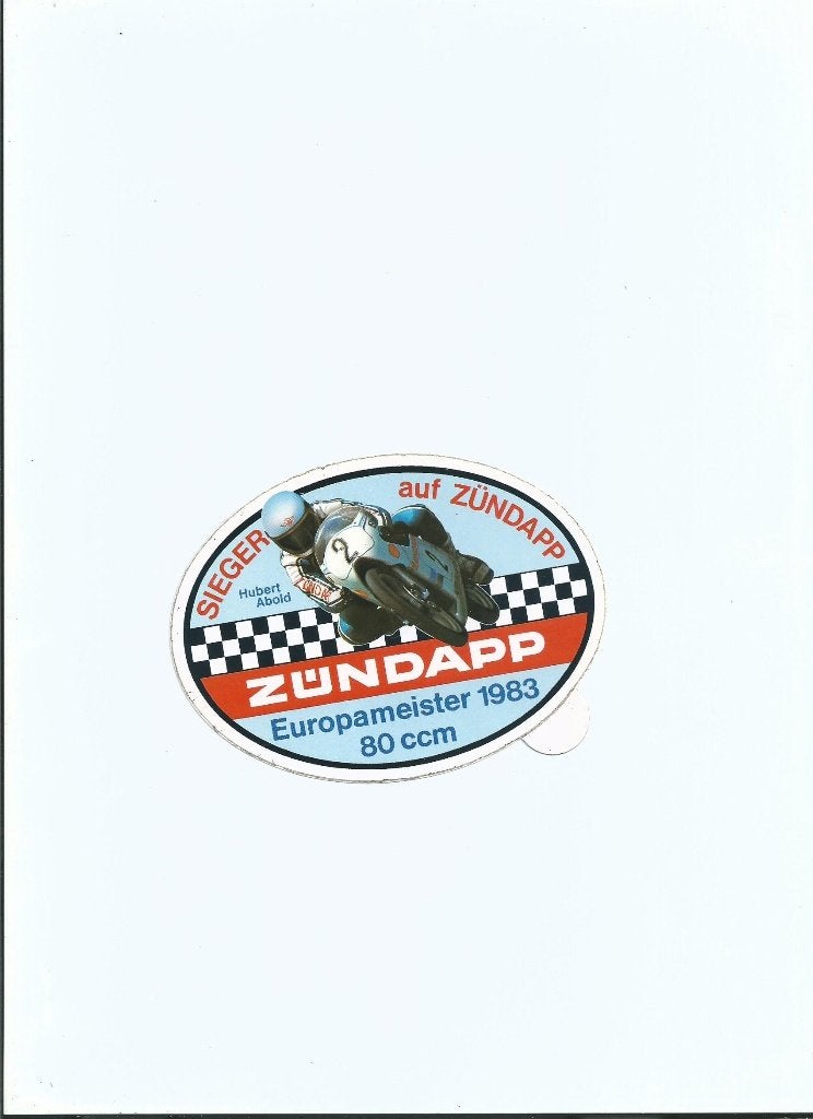Zundapp sticker, Ophalen of Verzenden, Zo goed als nieuw