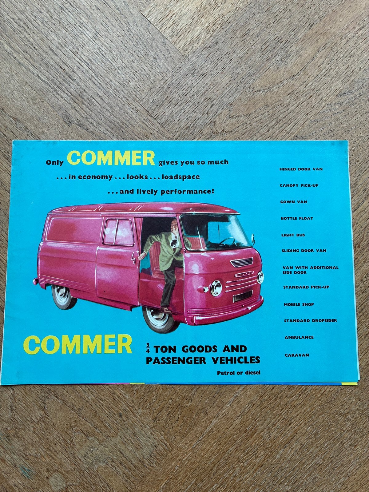 Commer 3/4 ton goods en passenger vehicles brochure, Verzenden, Zo goed als nieuw, Overige merken