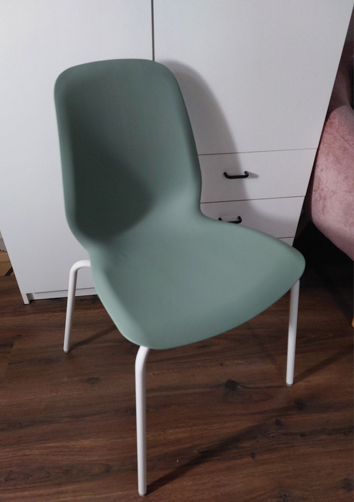 Ikea Lidas Stoel. Wit/Groen., Huis en Inrichting, Stoelen, Ophalen, Wit, Zo goed als nieuw, Eén