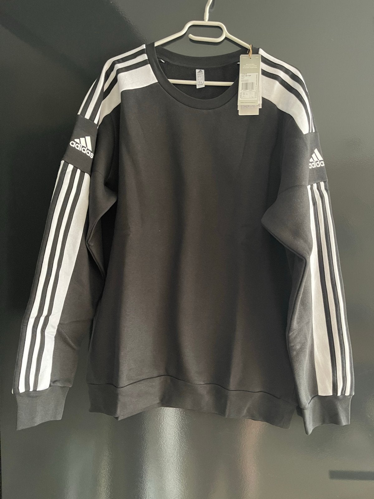 Adidas sweater zwart met witte strepen maat L, Ophalen of Verzenden, Nieuw, Maat 52/54 (L), Zwart