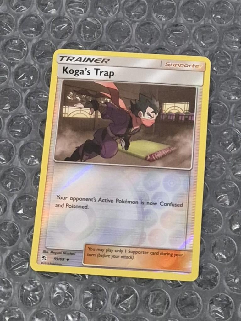 Reverse Koga's Trap 59/68 Hidden Fates Sun & Moon, Ophalen of Verzenden, Zo goed als nieuw, Losse kaart, Foil