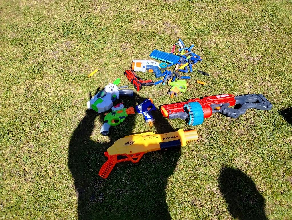 Nurf geweren en pistolen, Ophalen, Gebruikt