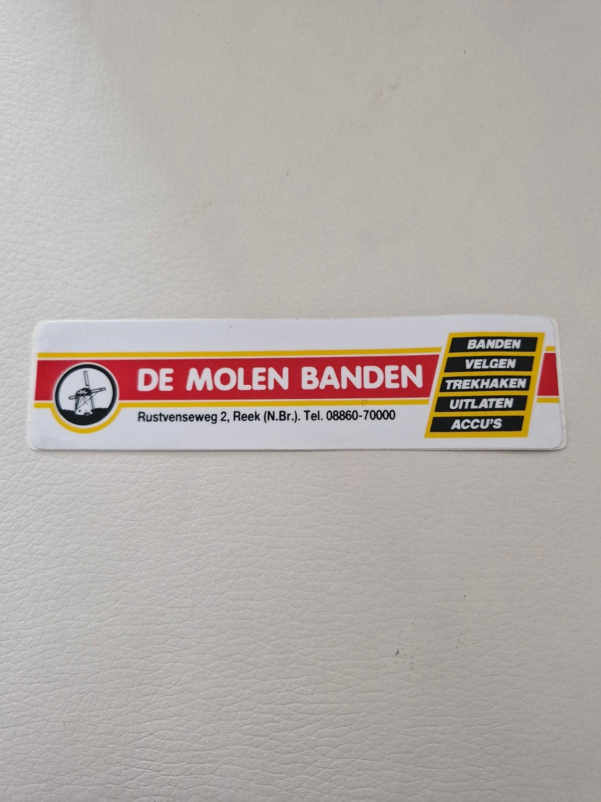 10114 De Molen Banden Sticker - Reclame Sticker, Ophalen of Verzenden