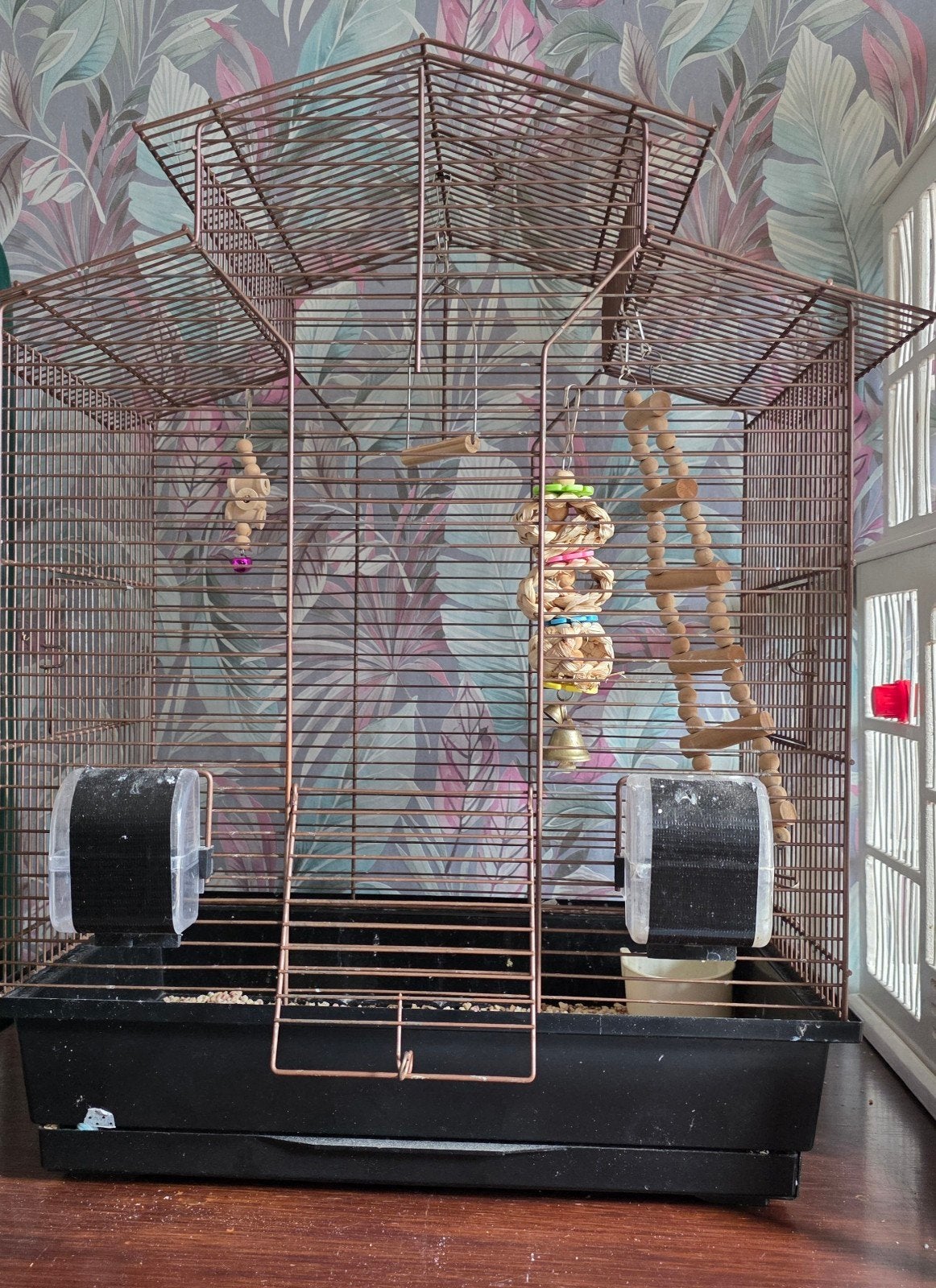 vogelkooi voor kanaries of kleine parkieten, Ophalen, Metaal