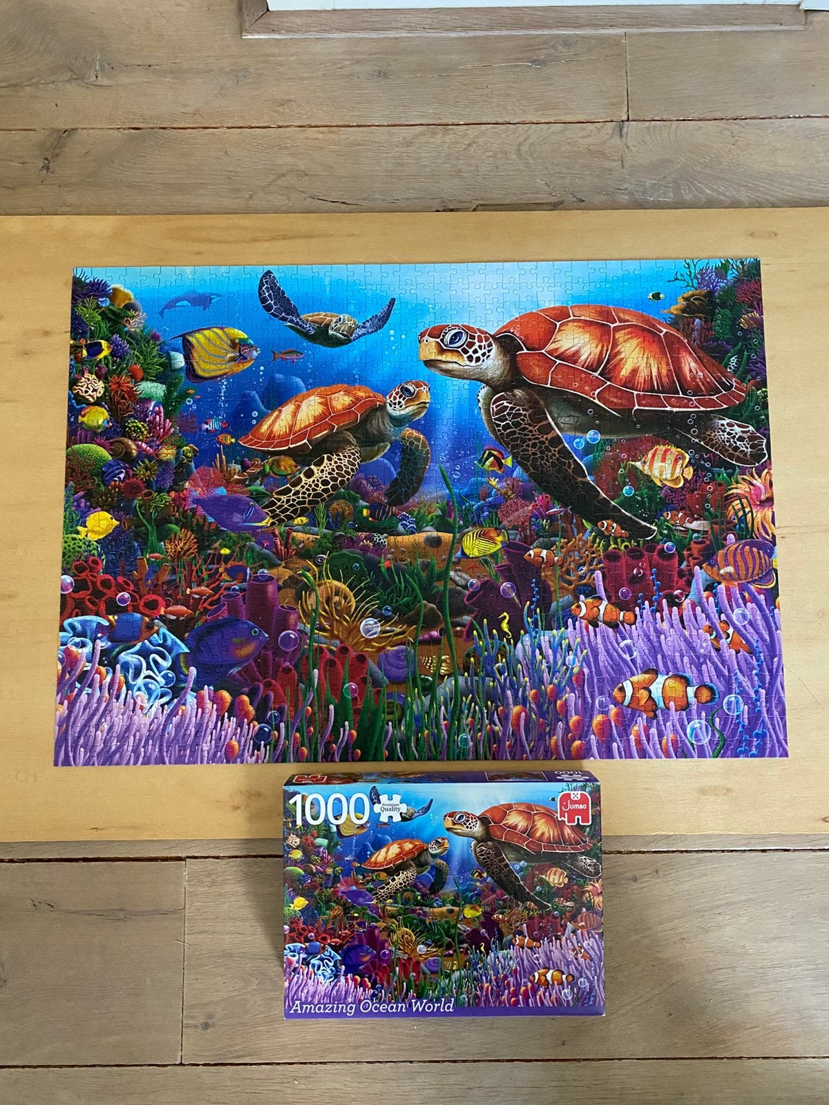 puzzel Amazing Ocean World of schildpad 1000 stukjes, Ophalen, 500 t/m 1500 stukjes, Zo goed als nieuw