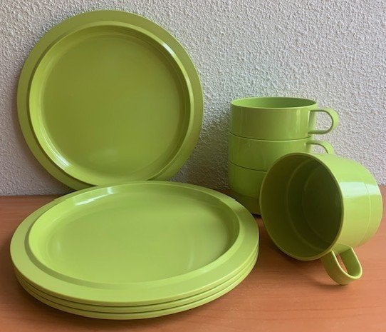 Mepal Rosti Classic: 2 -pers. Servies in limoen, Lochem, Ophalen of Verzenden, Zo goed als nieuw, Mepal