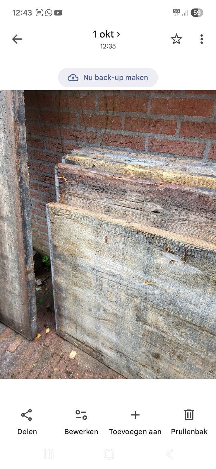 steenschotten, Tuin en Terras, Ophalen, Hout