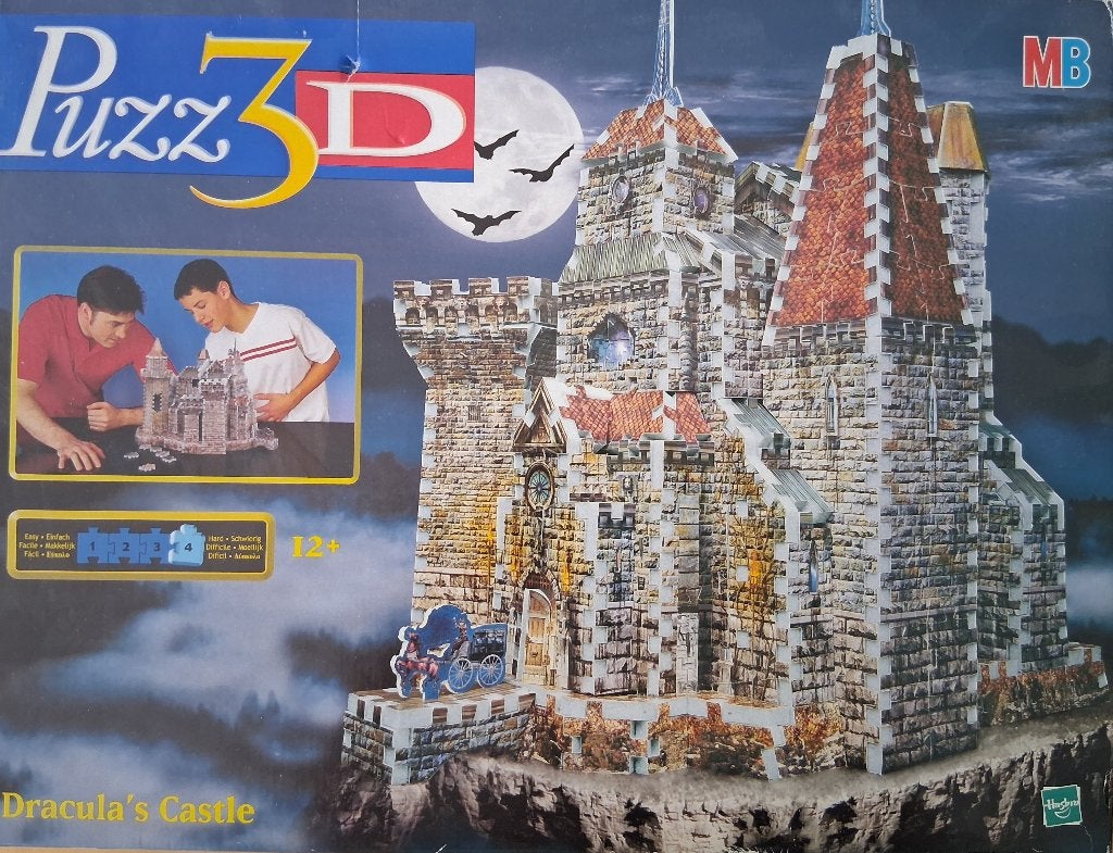 Puzz3D - Dracula's Kasteel, Ophalen of Verzenden, 500 t/m 1500 stukjes, Zo goed als nieuw, Rubik's of 3D-puzzel