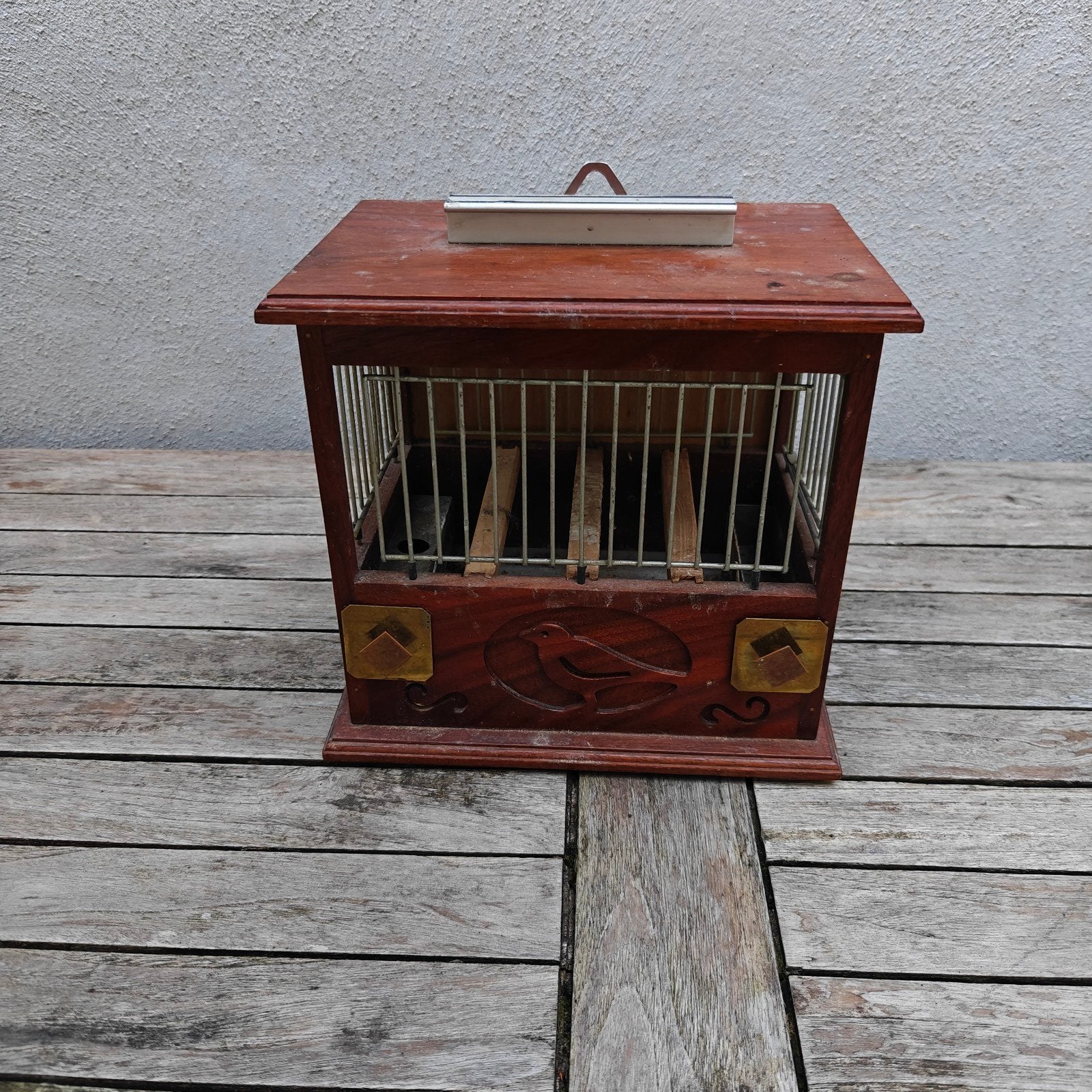 Vogelkooi boekvink handmade vintage, Dieren en Toebehoren, Ophalen of Verzenden, Vogelkooi