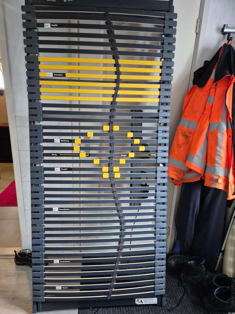 Elektrisch verstelbare lattenbodem 90x200 - Bossflex 600, Ophalen, Gebruikt, 90 cm, Eenpersoons