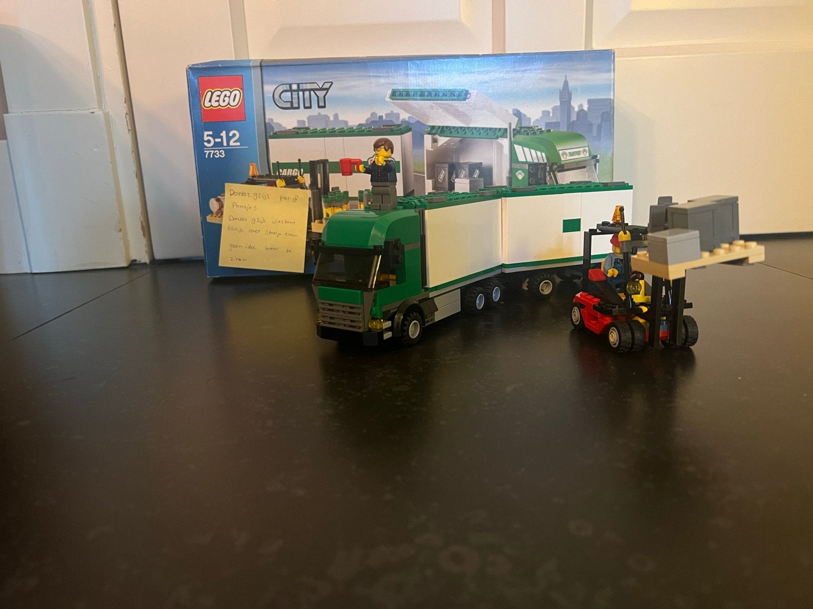 Lego City 7733 Vrachtwagen en Vorkheftruck, Ophalen of Verzenden, Gebruikt, Overige merken