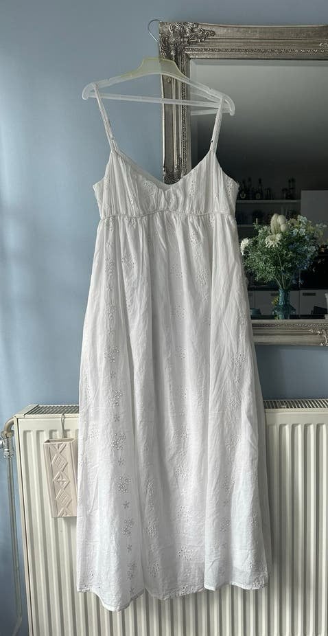 Sim & Sam witte jurk met borduursels, maat M, Maat 38/40 (M), Wit, Nieuw, Ophalen of Verzenden