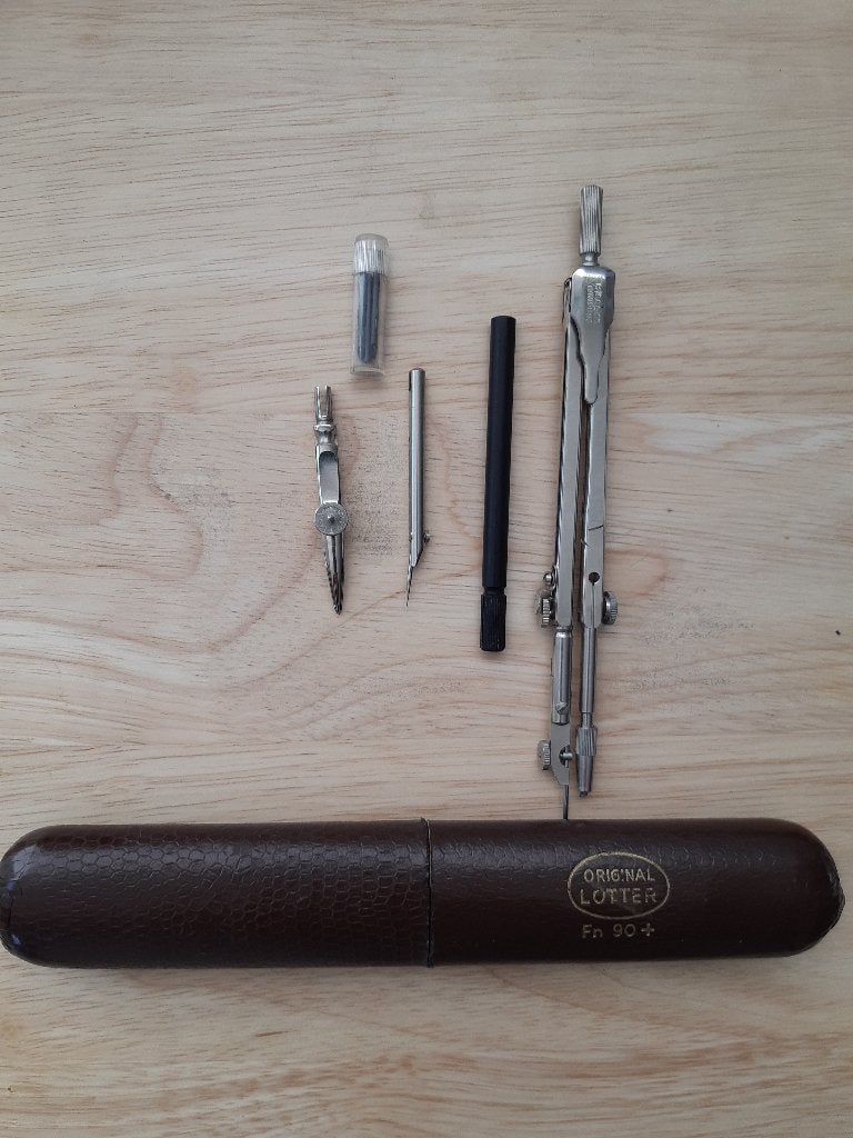 Vintage Original Lotter Tekenset met Etui, Ophalen
