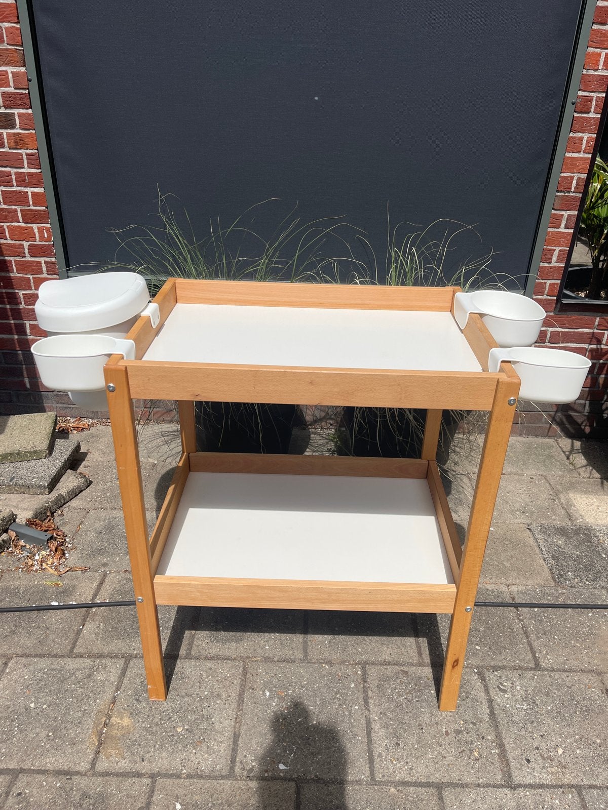 Ikea commode: Houten aankleedtafel met opbergbakjes, Overige typen, Zo goed als nieuw, Standaard, Ophalen