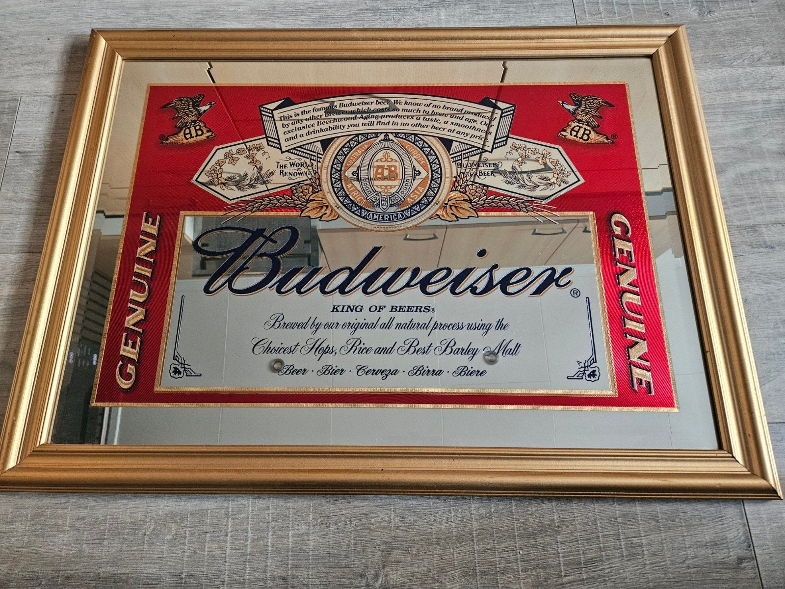 Budweiser spiegel, Eén persoon