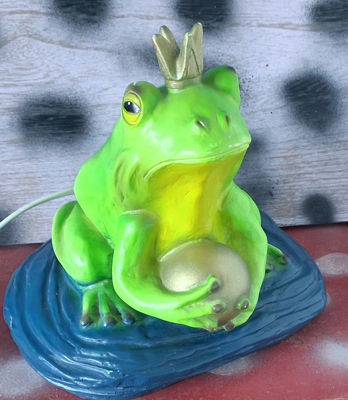 Kikker met gouden bal.Nachtlampje/verlichting. Germany. 23cm, Ophalen of Verzenden, Zo goed als nieuw, Overige typen