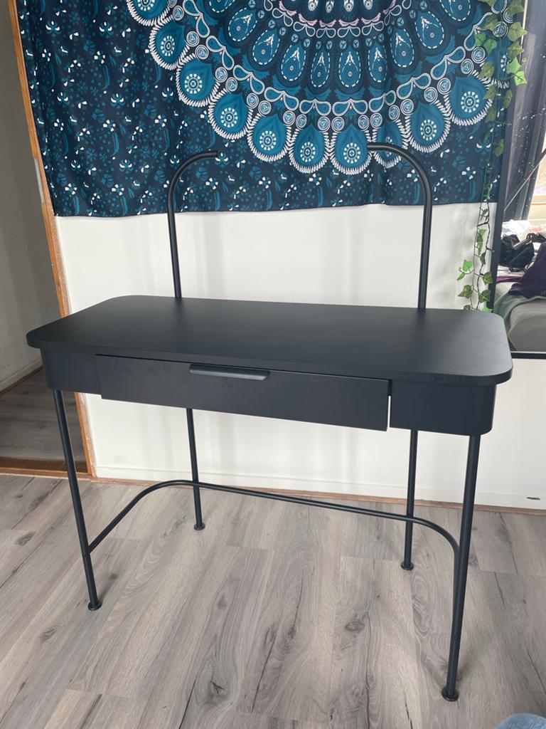 Ikea GRÅFJÄLLET Toilettafel, antraciet, 100x42 cm, Ophalen, 50 tot 100 cm, Zo goed als nieuw, Minder dan 100 cm