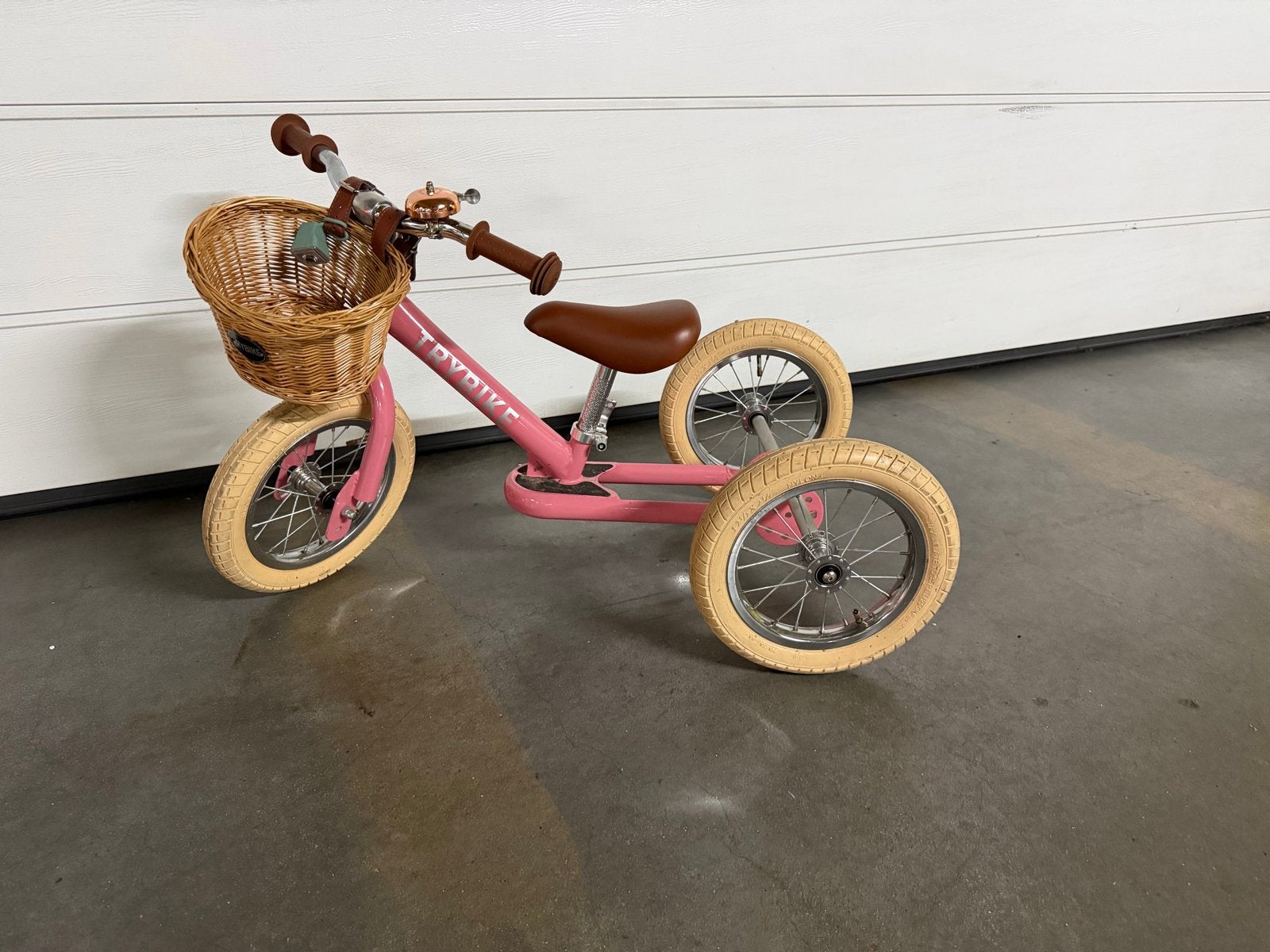 Trybike Steel 2-in-1 loopfiets/driewieler roze, Ophalen, Gebruikt, Minder dan 16 inch